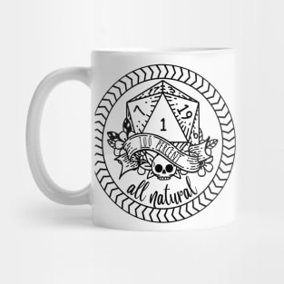 100 Percent All Natural | DnD Natural 1 | Black Design Mug